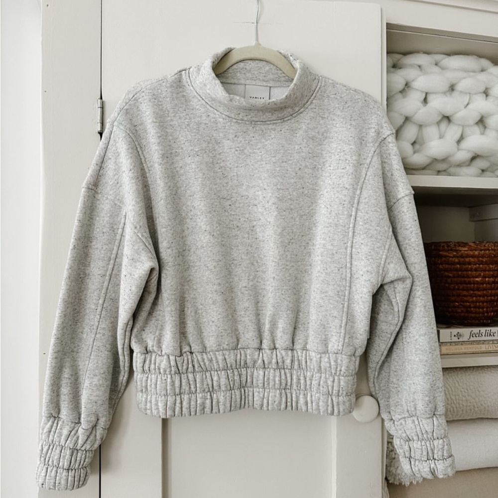 Varley Dunbar Sweatshirt In Ivory Fleck Marl